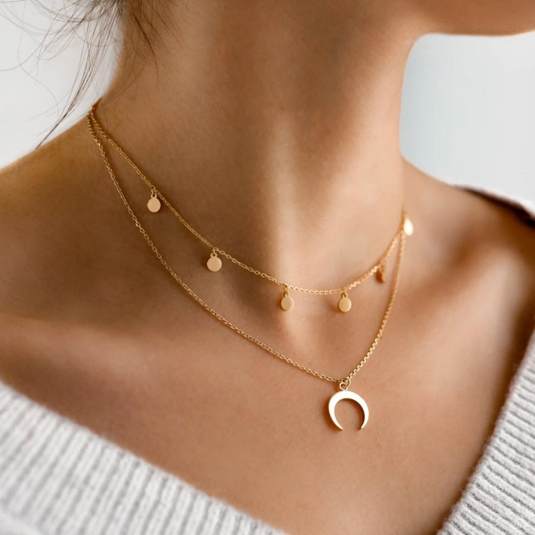 Mån halsband i Silver