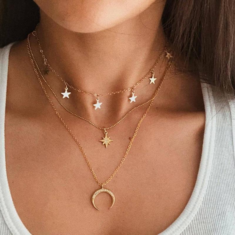 Mån halsband i Silver