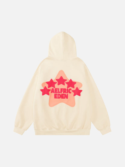 Aelfric Eden™ | Vintage hoodie med stjärnbroderi