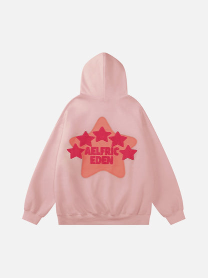 Aelfric Eden™ | Vintage hoodie med stjärnbroderi