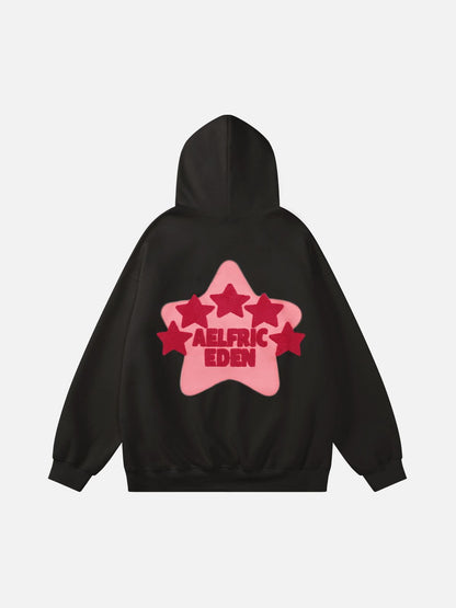Aelfric Eden™ | Vintage hoodie med stjärnbroderi