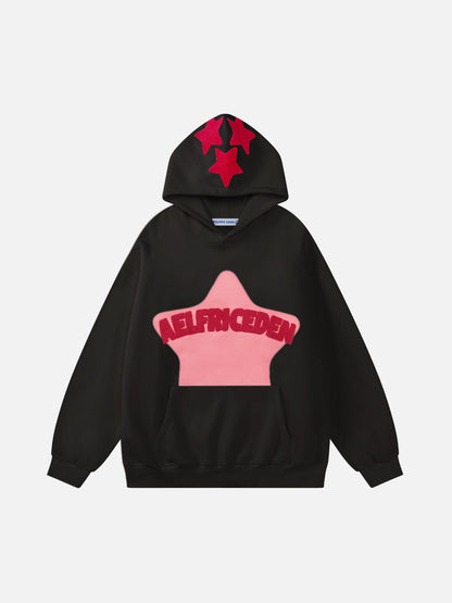 Aelfric Eden™ | Vintage hoodie med stjärnbroderi