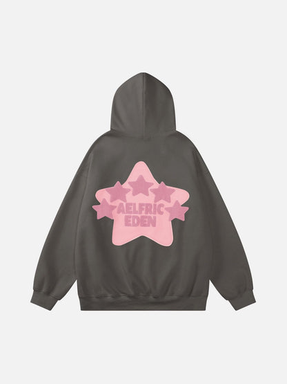Aelfric Eden™ | Vintage hoodie med stjärnbroderi