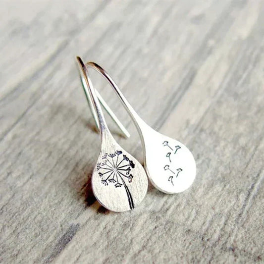 Vintage Blomformade Örhängen i Silver 925